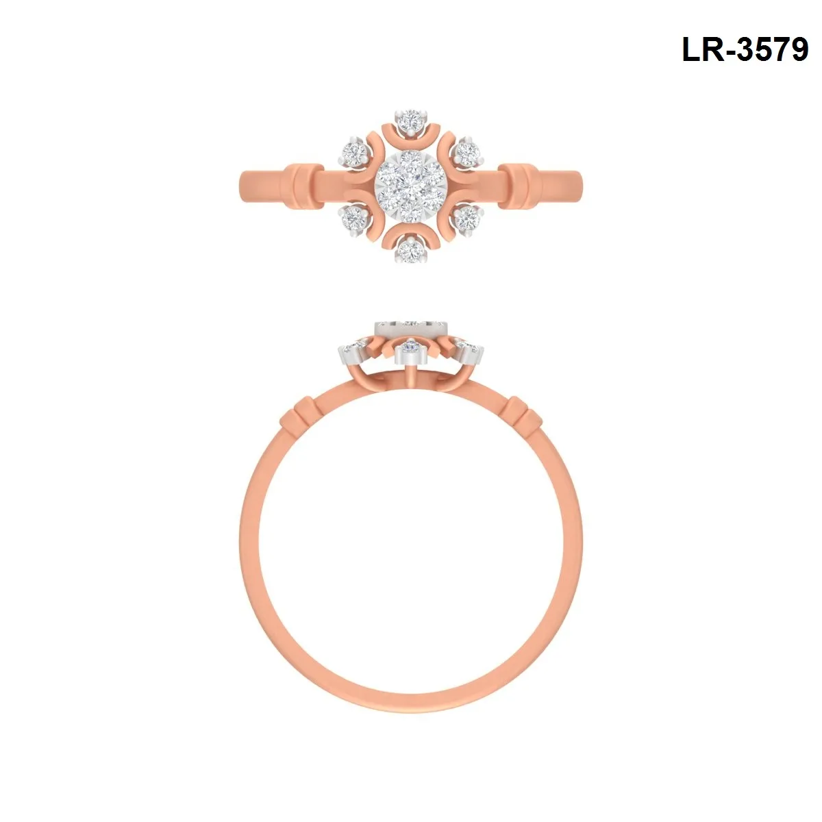 Round Diamond Ladies Ring 