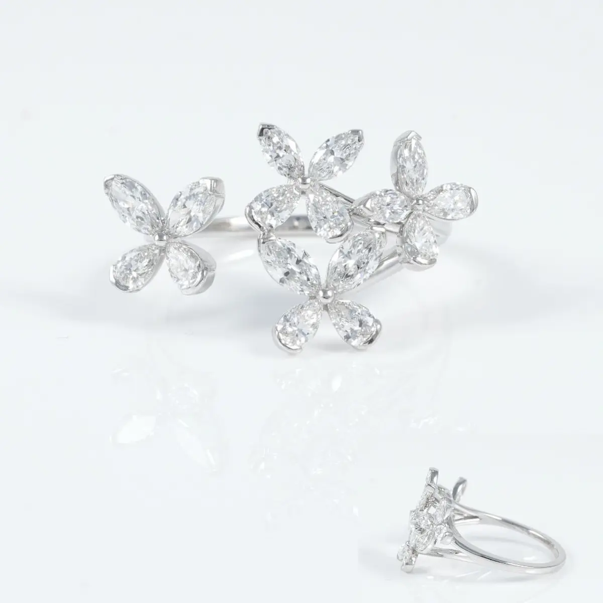 Marquise & Pear Diamond Fashion Ring