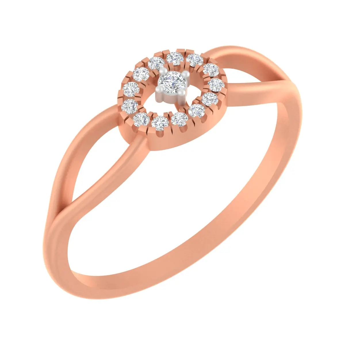 Round Diamond Ladies Ring 
