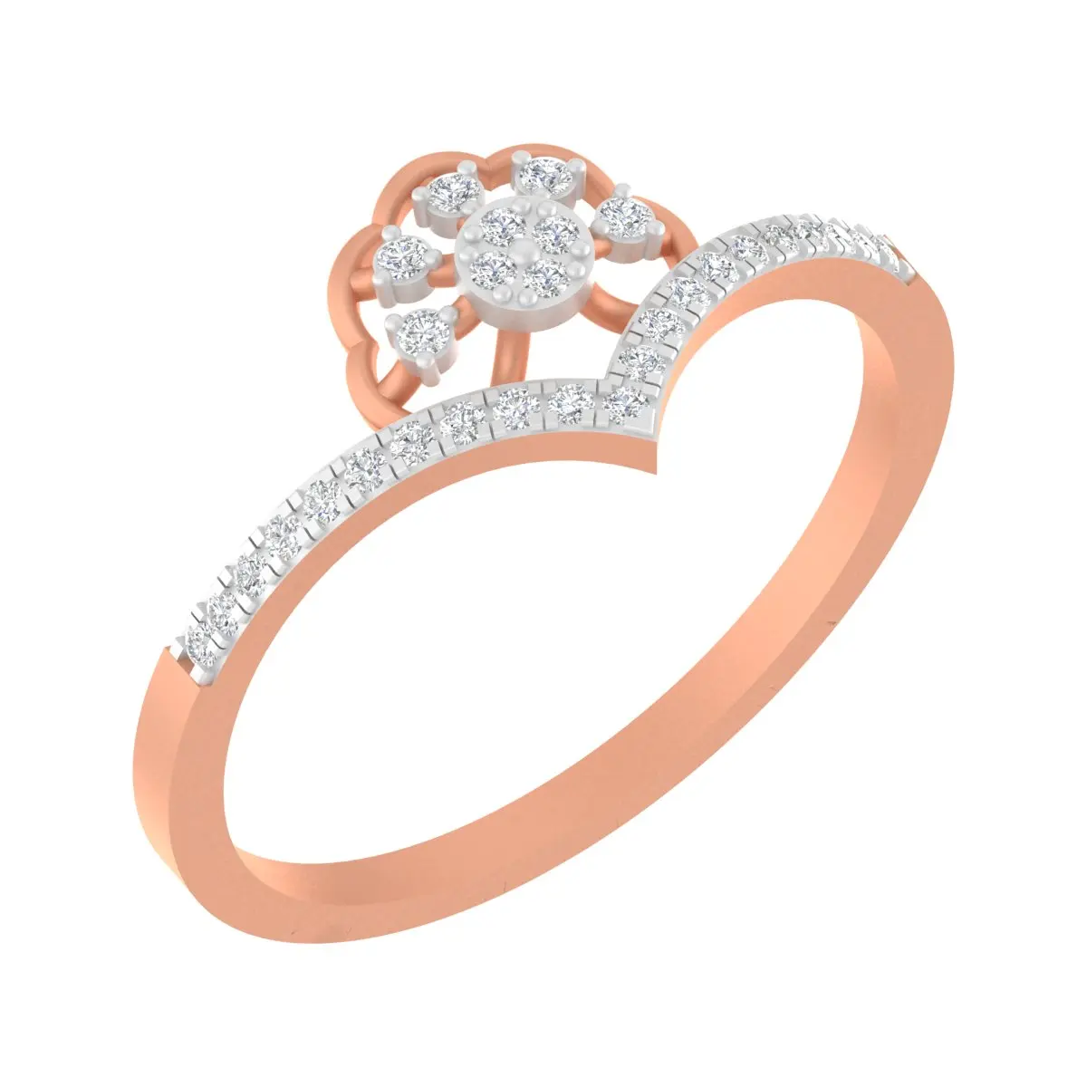 Round Diamond Ladies Ring 