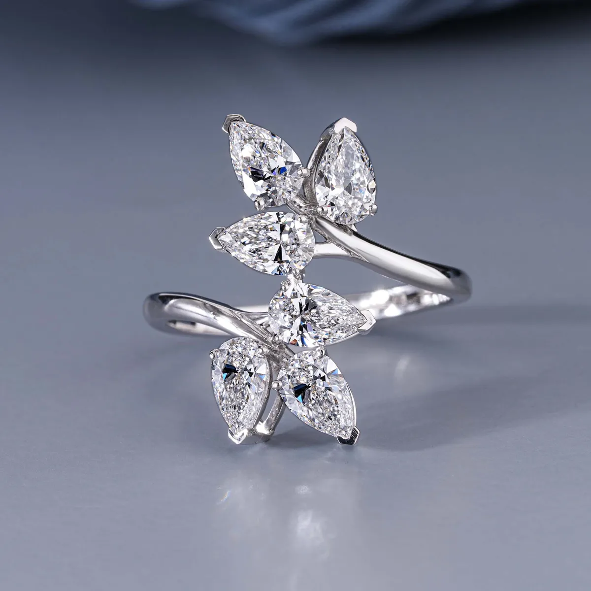 Marquise, Pear & Round Diamond Fashion Ring 