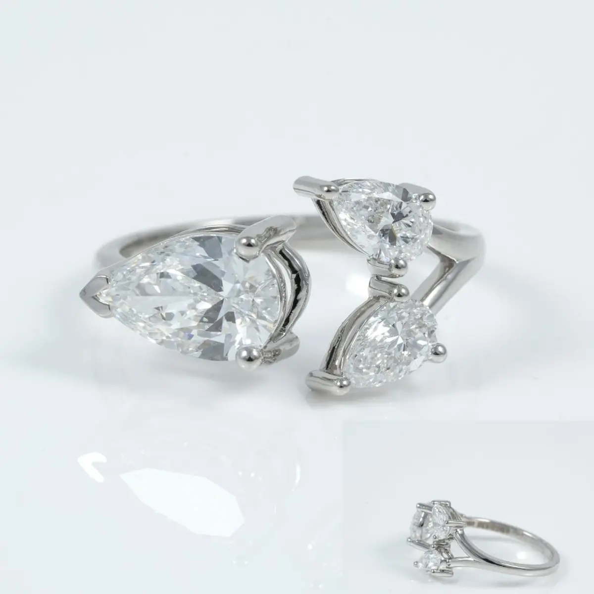 Pear Diamond Fashion Ring 