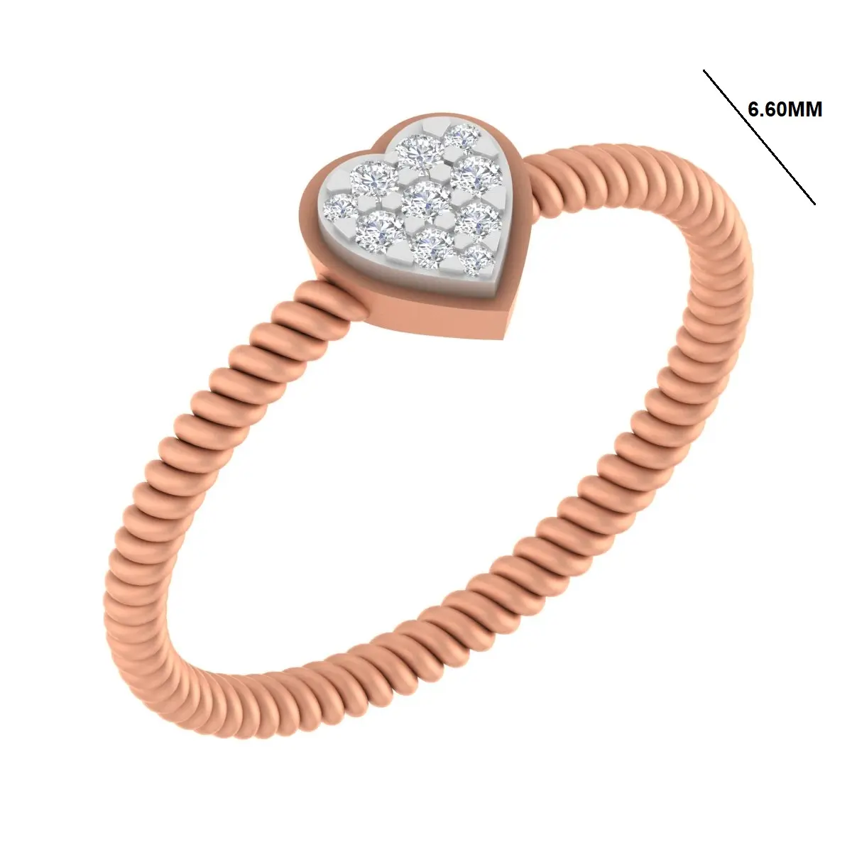 Round Diamond Ladies Ring
