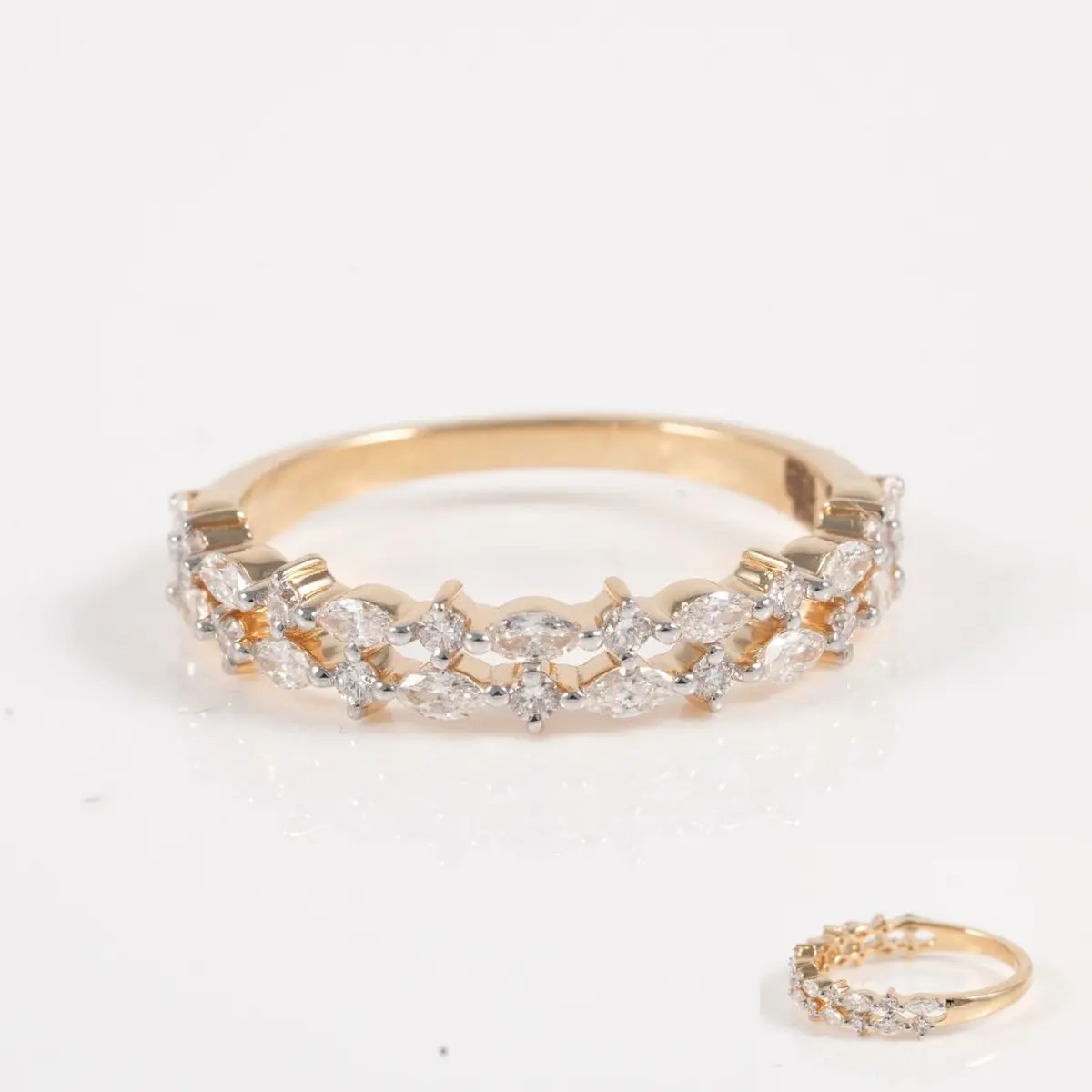 Marquise & Round Diamond Band 