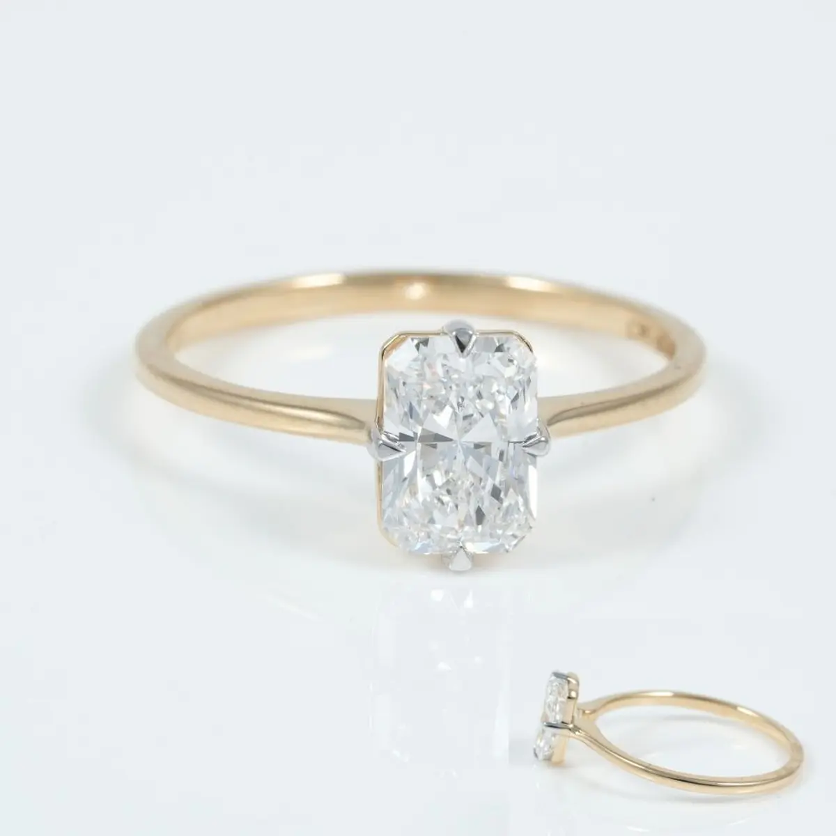 Radiant Diamond Solitaire Ring 