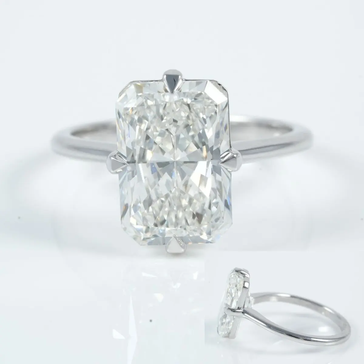 Radiant Diamond Solitaire Ring 