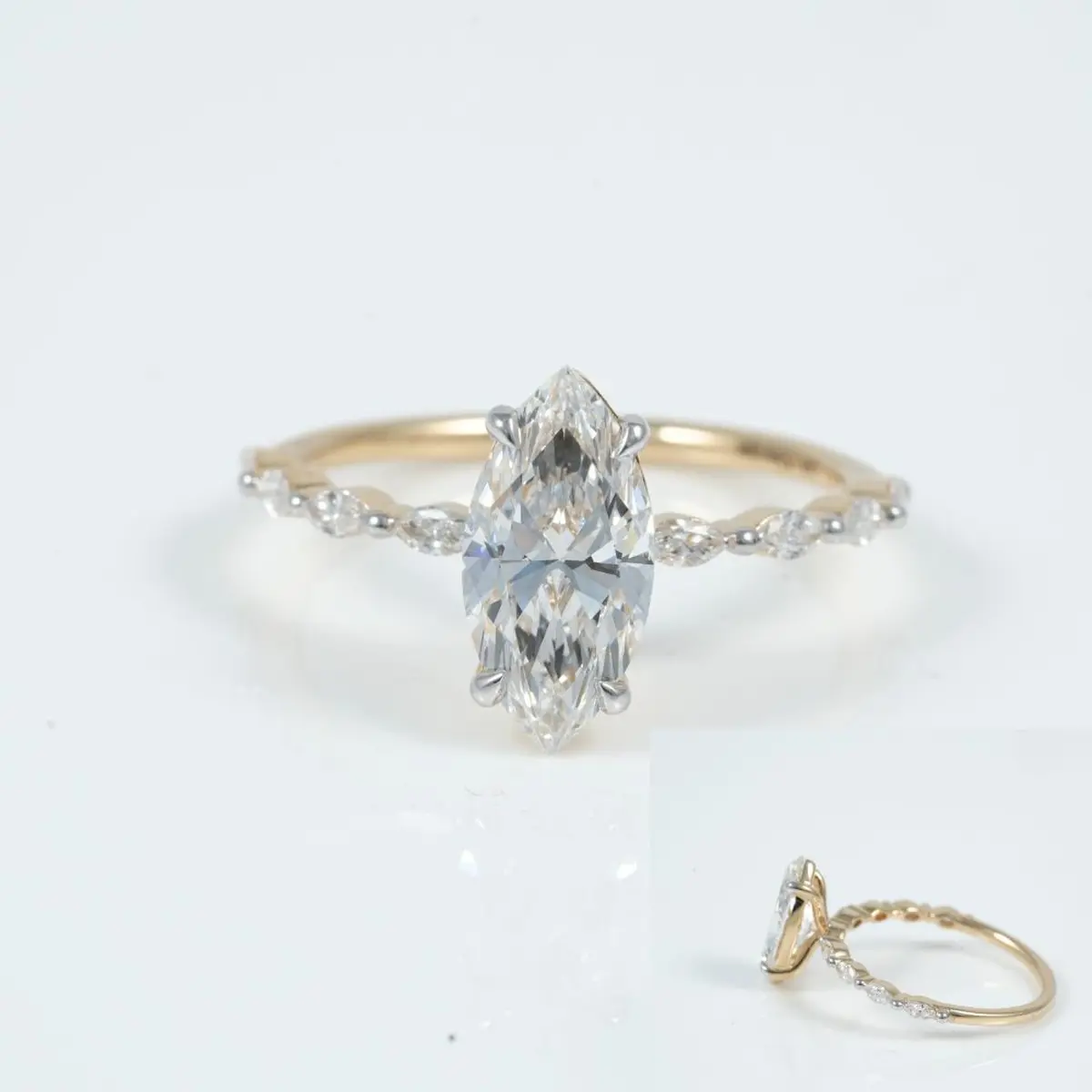 Marquise Diamond Engagement Ring 