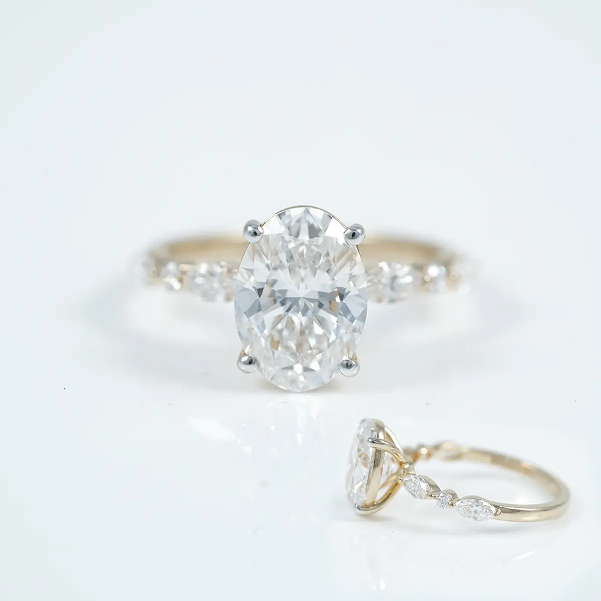 Pear, Marquise & Round Diamond Engagement Ring 