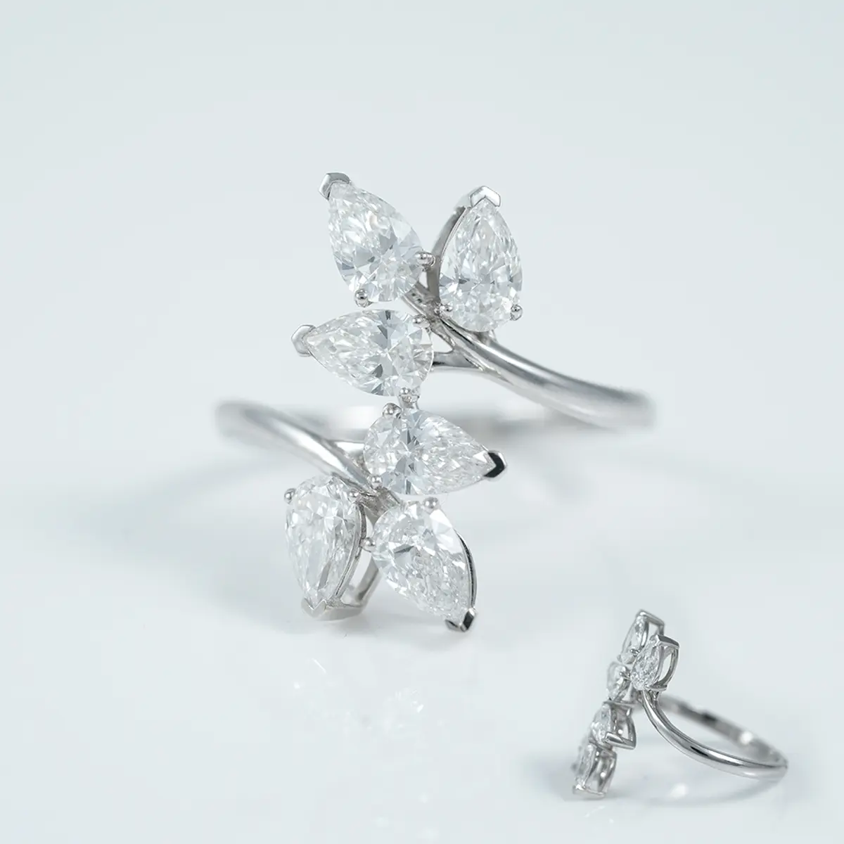 Pear Diamond Fashion Ring 