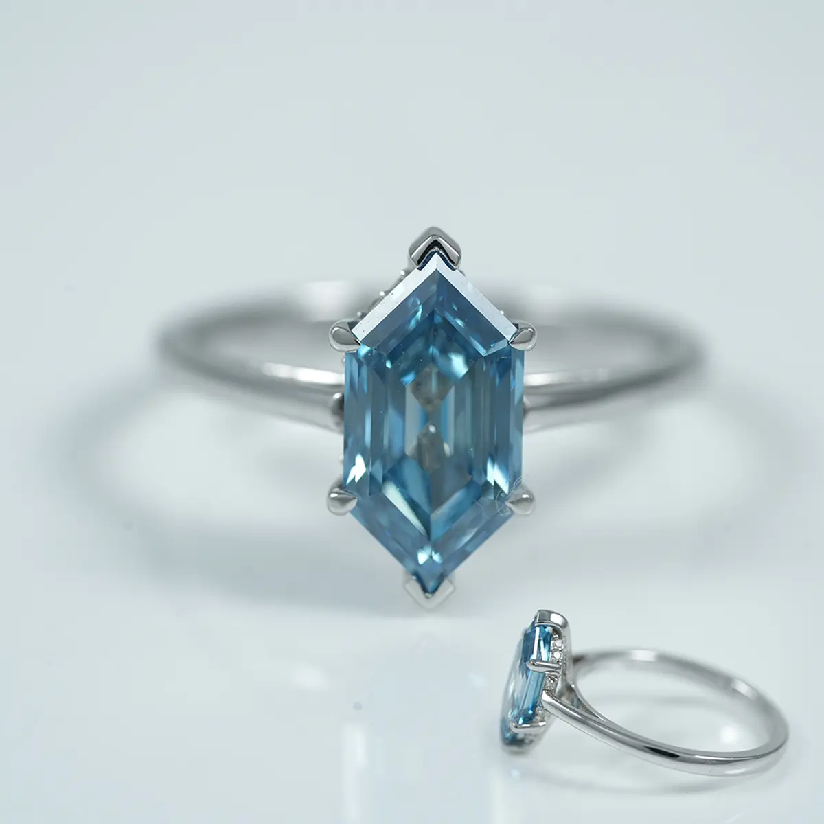 Halo Setting Dutch Marquise & Round Diamond Solitaire Ring 