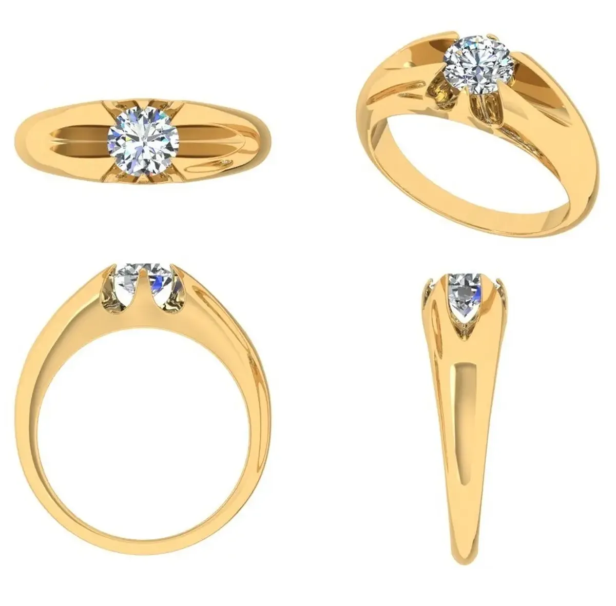 Round Diamond Solitaire Ring 
