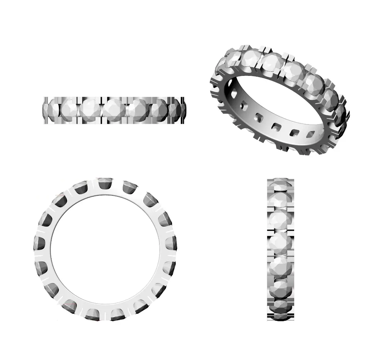 Round Diamond Eternity Band 