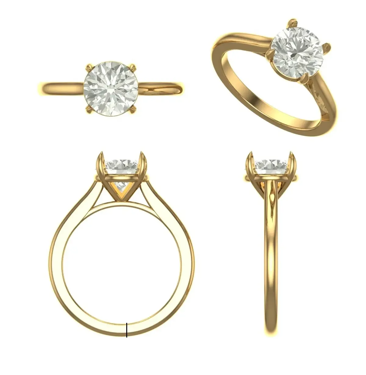 Round Diamond Solitaire Ring 