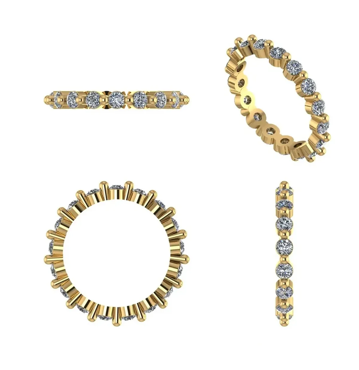 Round Diamond Eternity Band 
