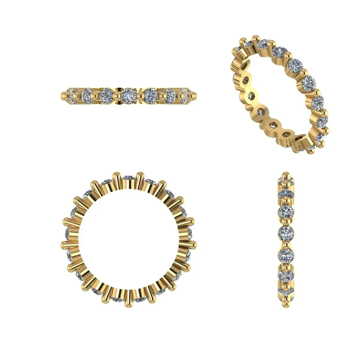 Round Diamond Eternity Band 