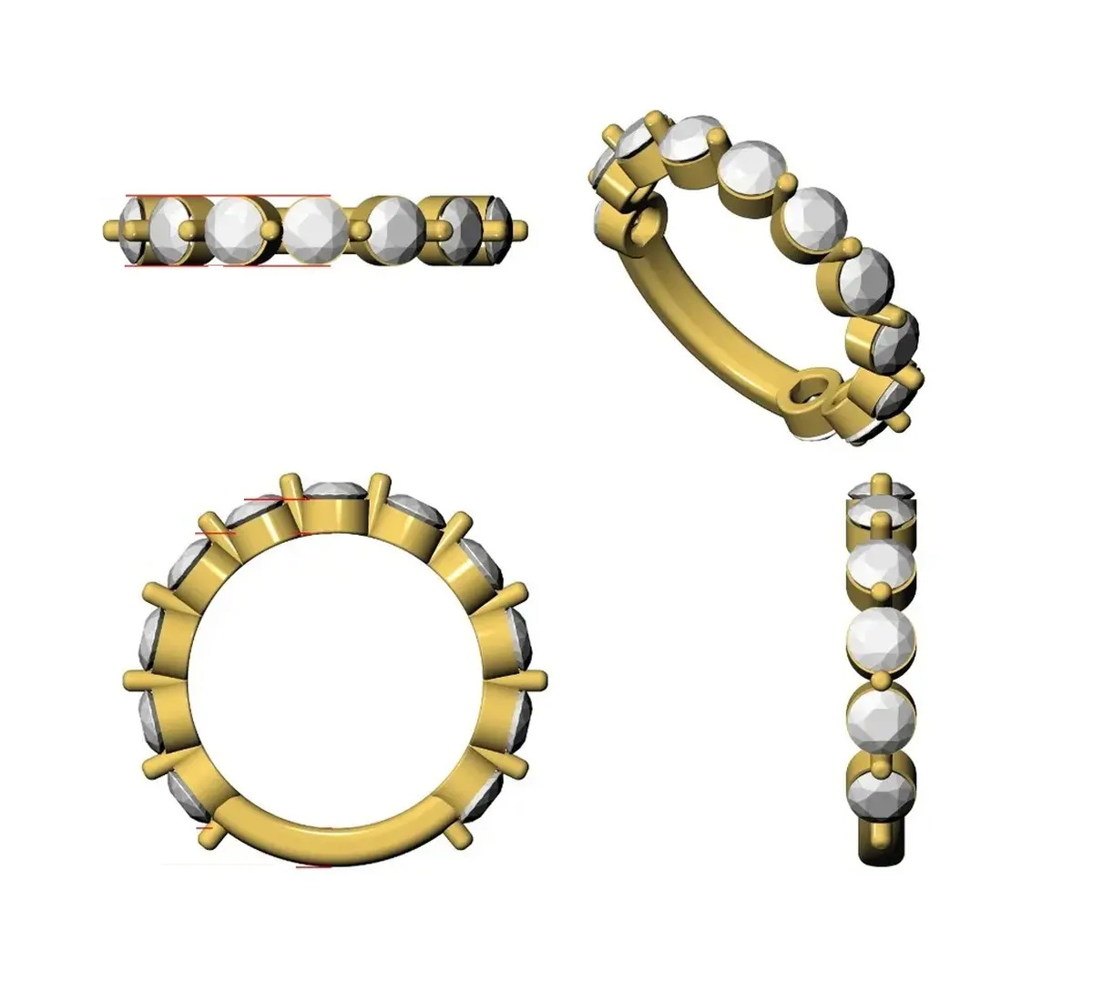 Round Diamond Fashion Band 