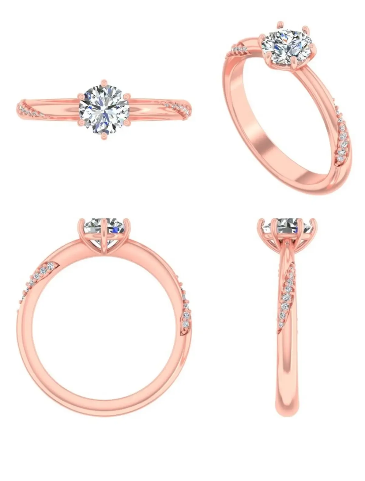 Round Diamond Engagement Ring 
