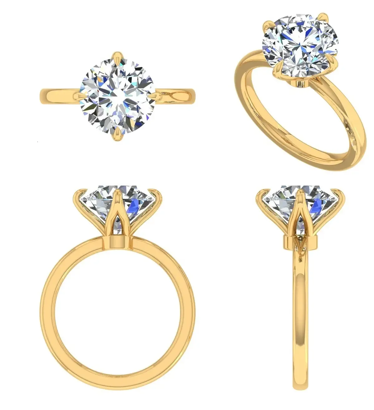 Round Diamond Solitaire Ring 