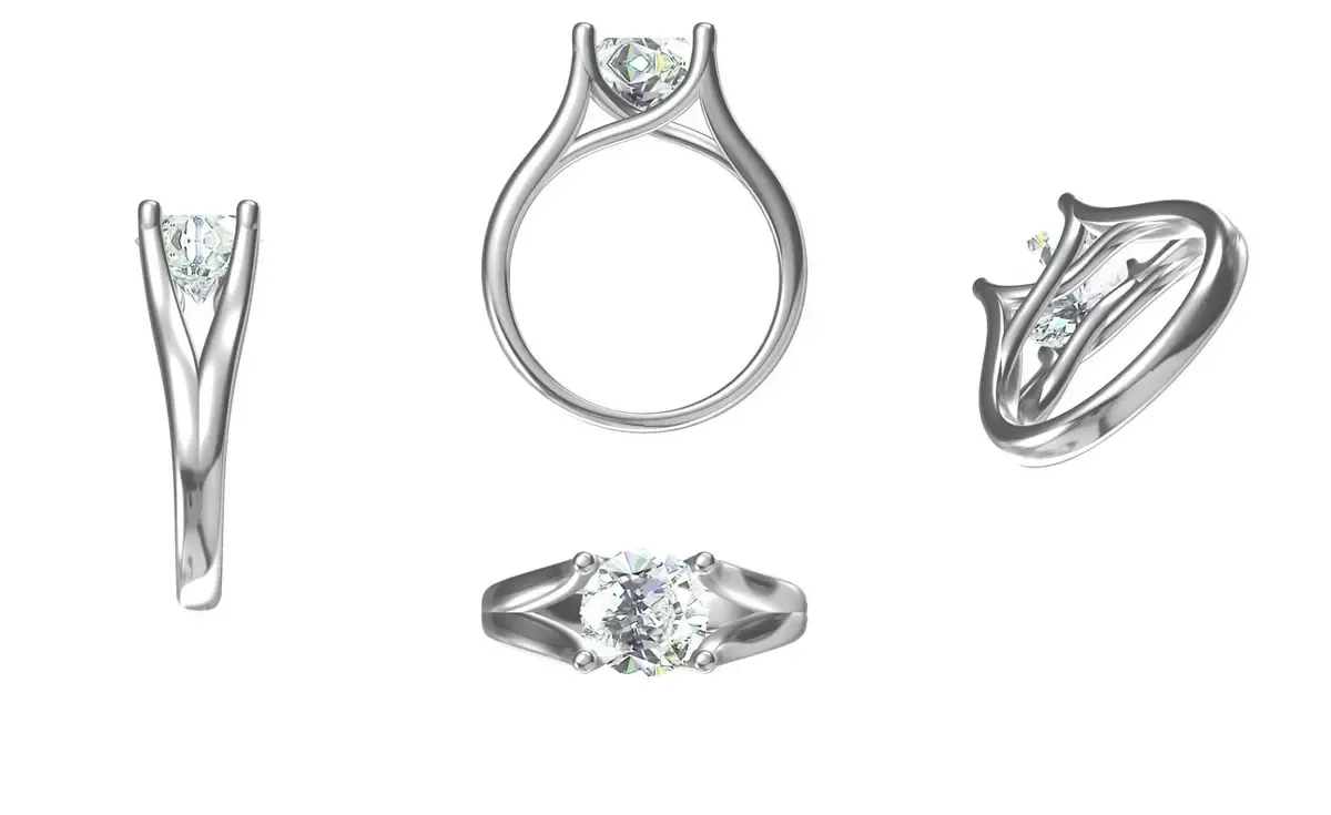 Round Diamond Solitaire Band 