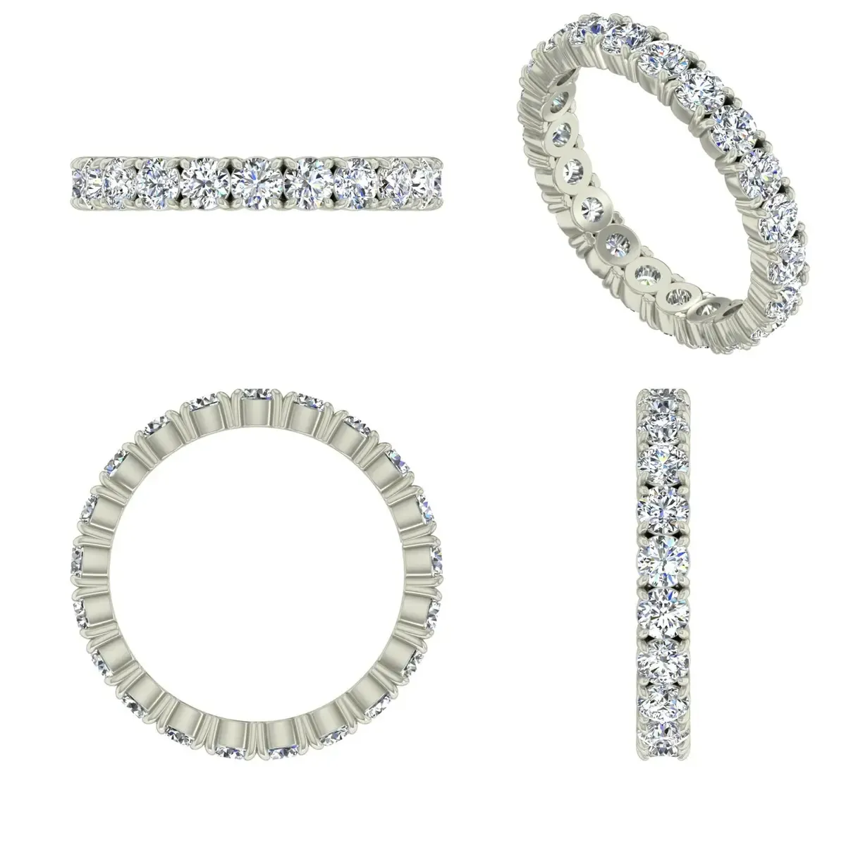 Round Diamond Eternity Band 