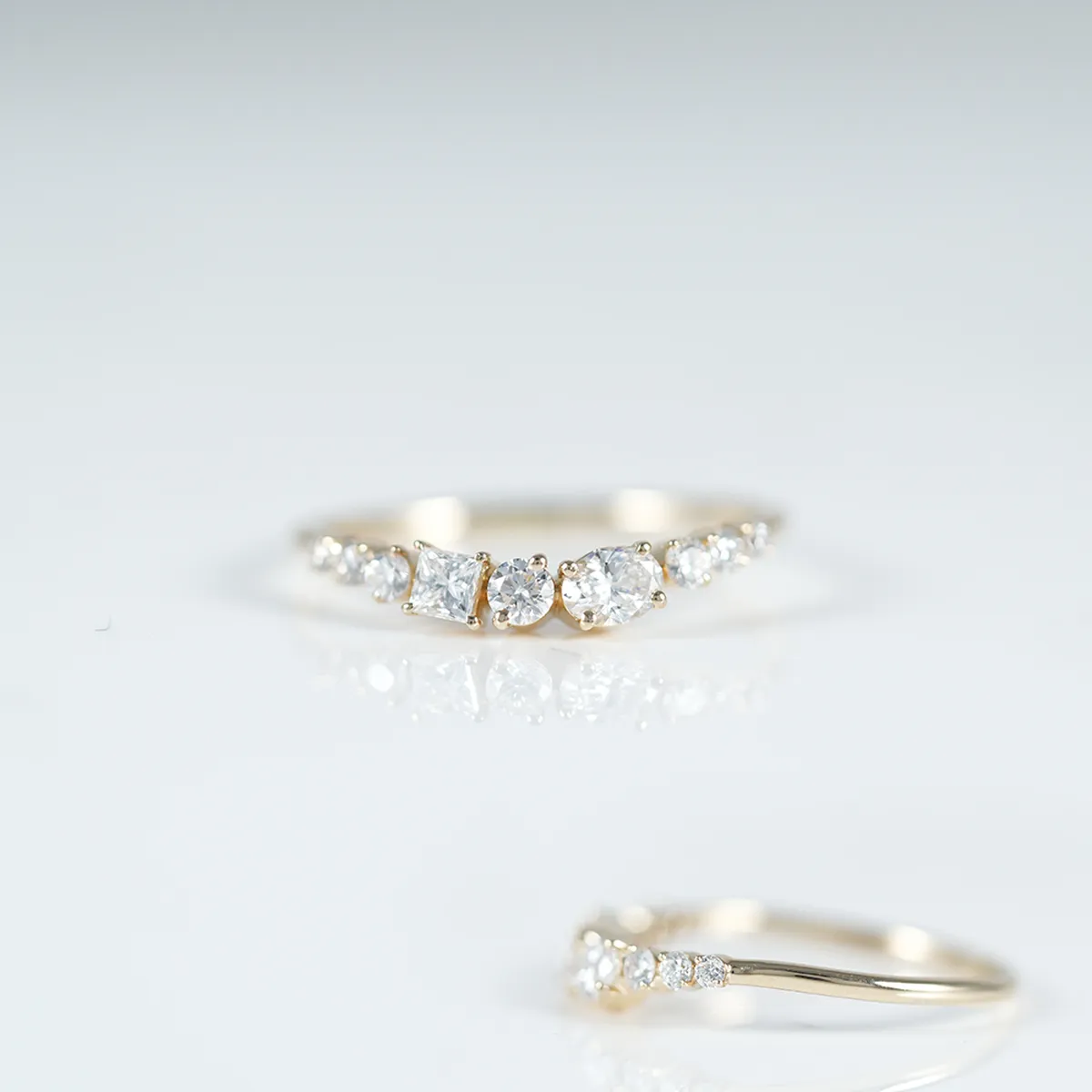 Oval, Princess & Round Diamond Womens Ring 