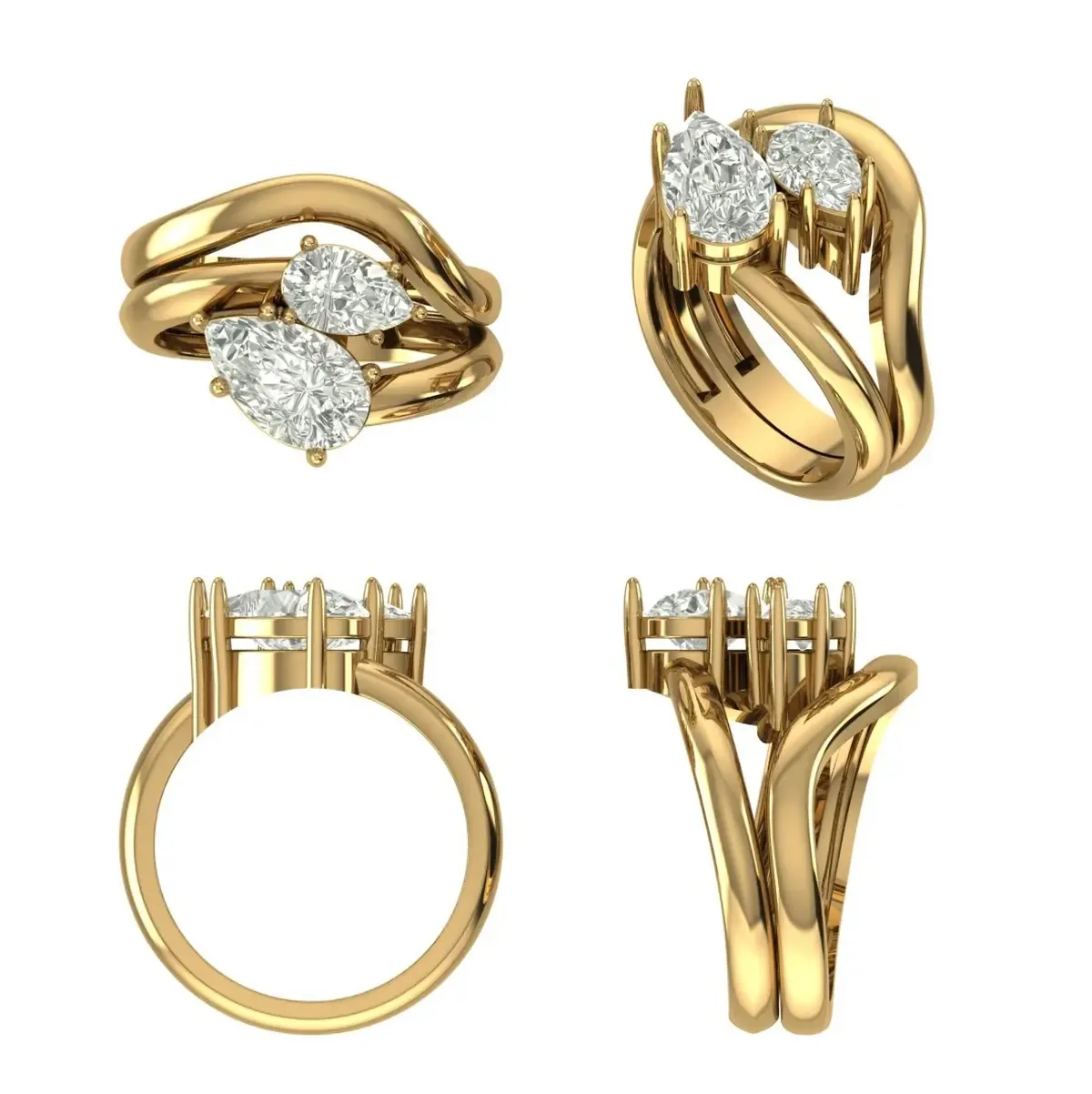Pear Diamond Fashion Band 