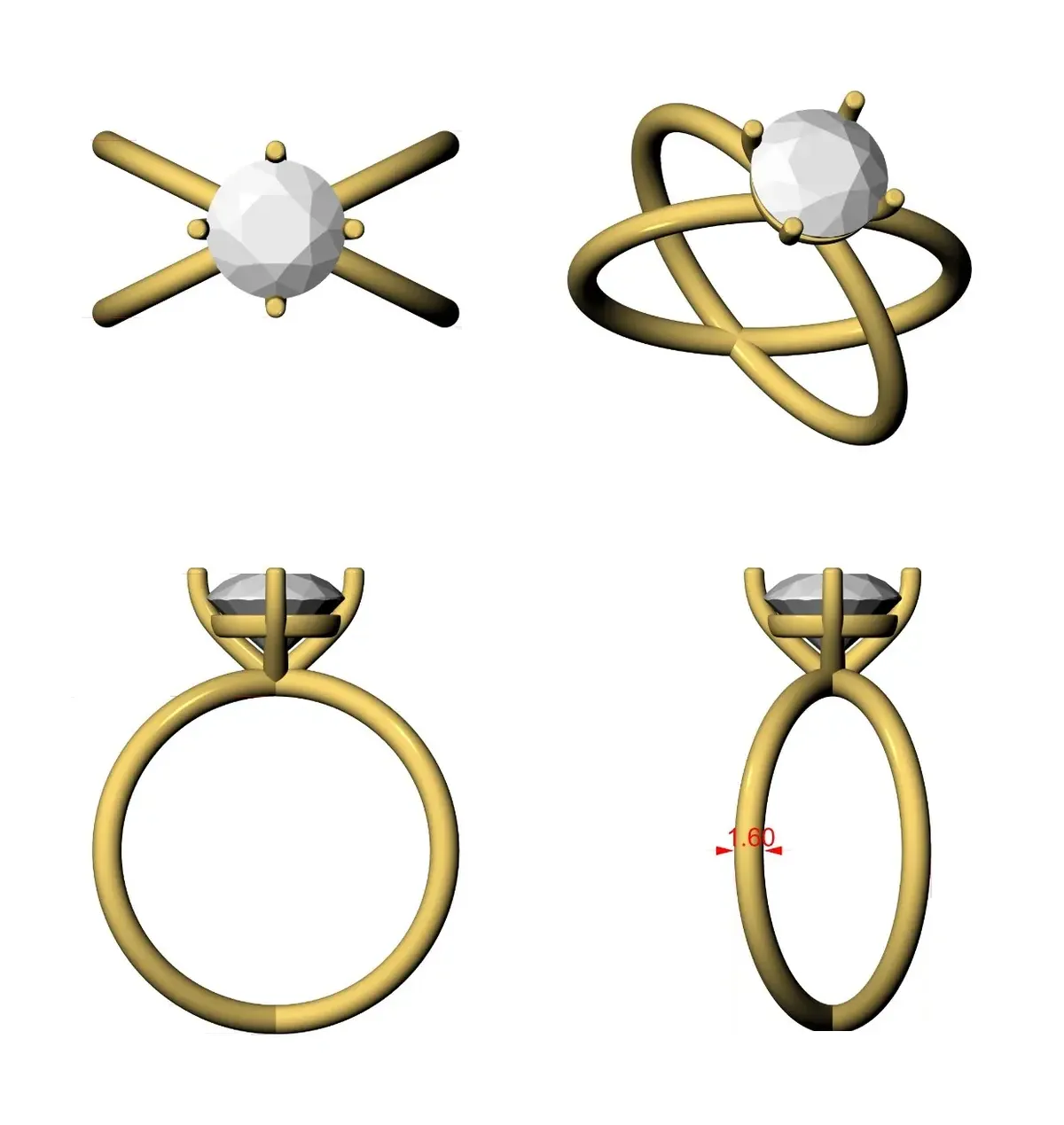 Round Diamond Solitaire Ring 