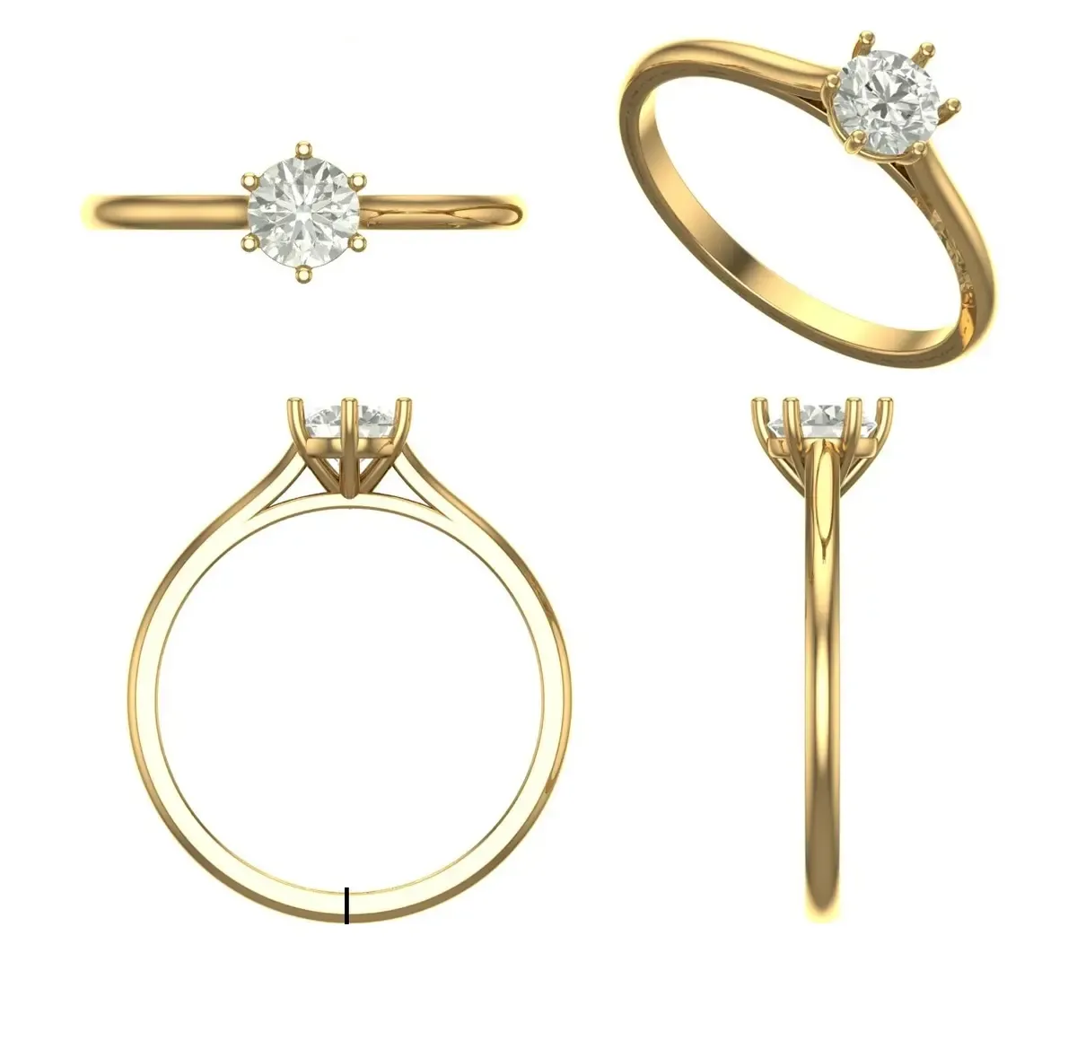 Round Diamond Solitaire Ring 