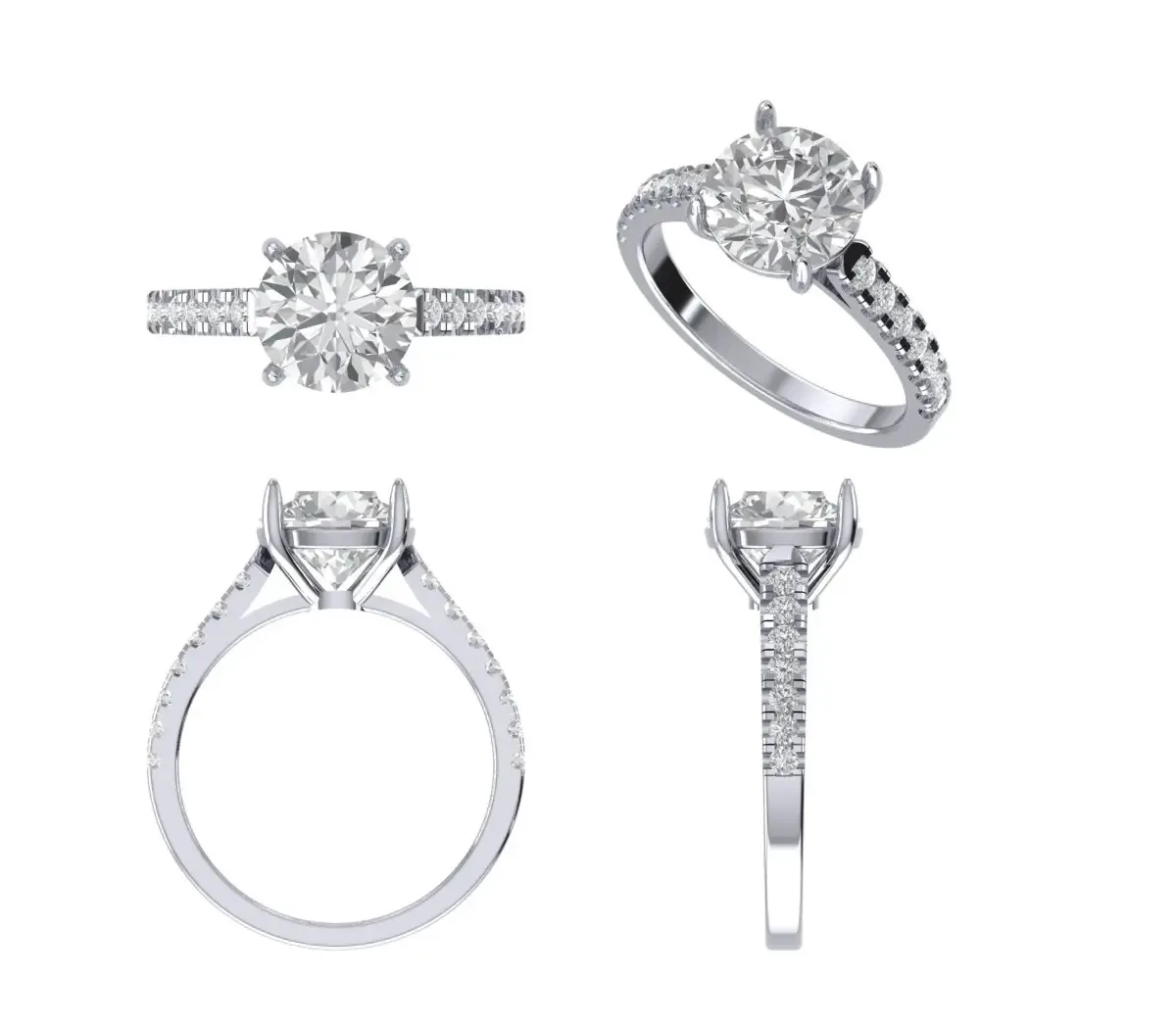 Round Diamond Engagement Ring 