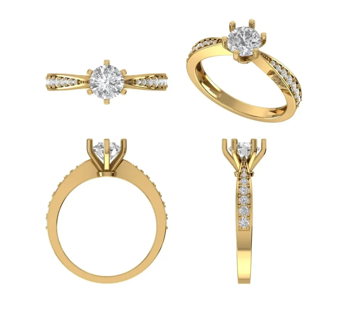 Round Diamond Engagement Ring 