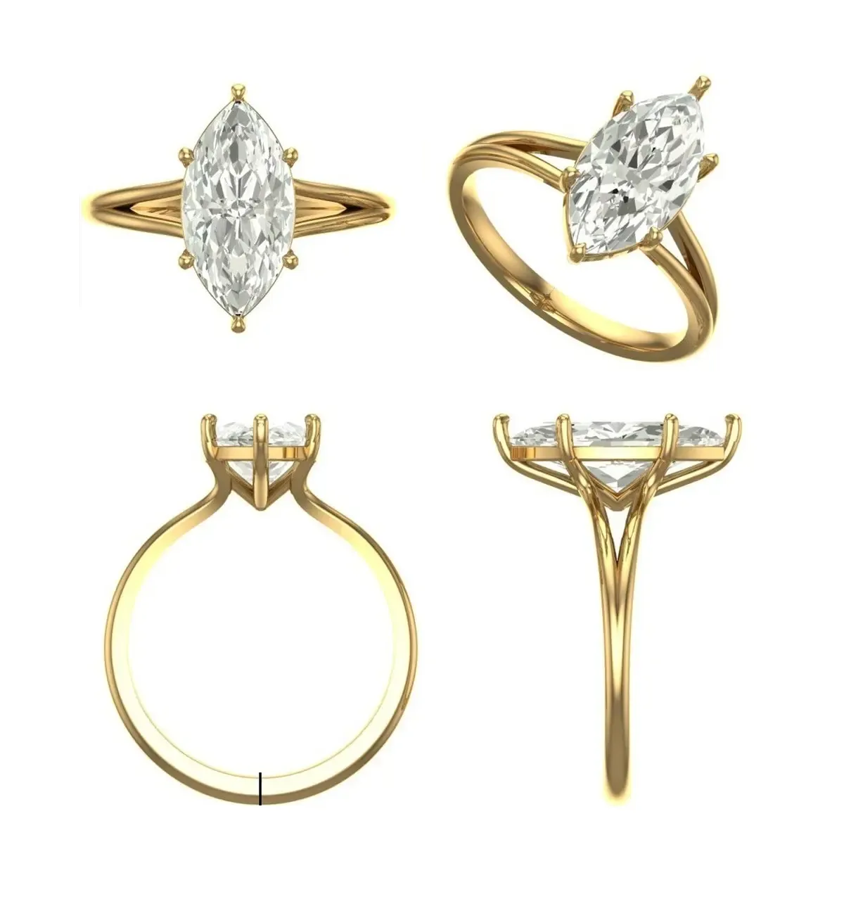 Marquise Diamond Solitaire Ring  