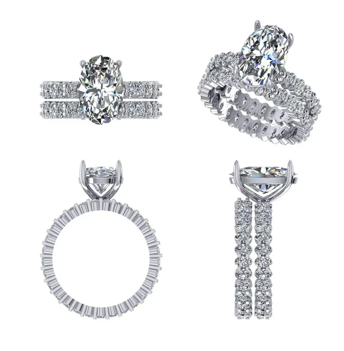 Oval Diamond Engagement Ring 