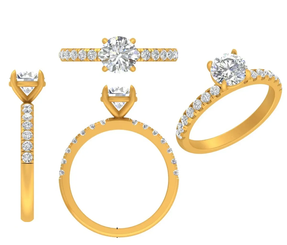 Round Diamond Engagement Ring 