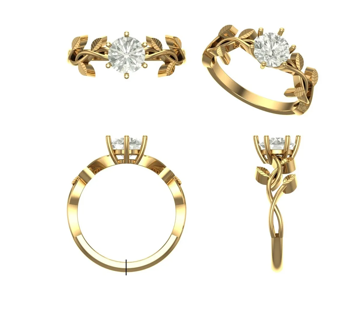 Round Diamond Engagement Ring 