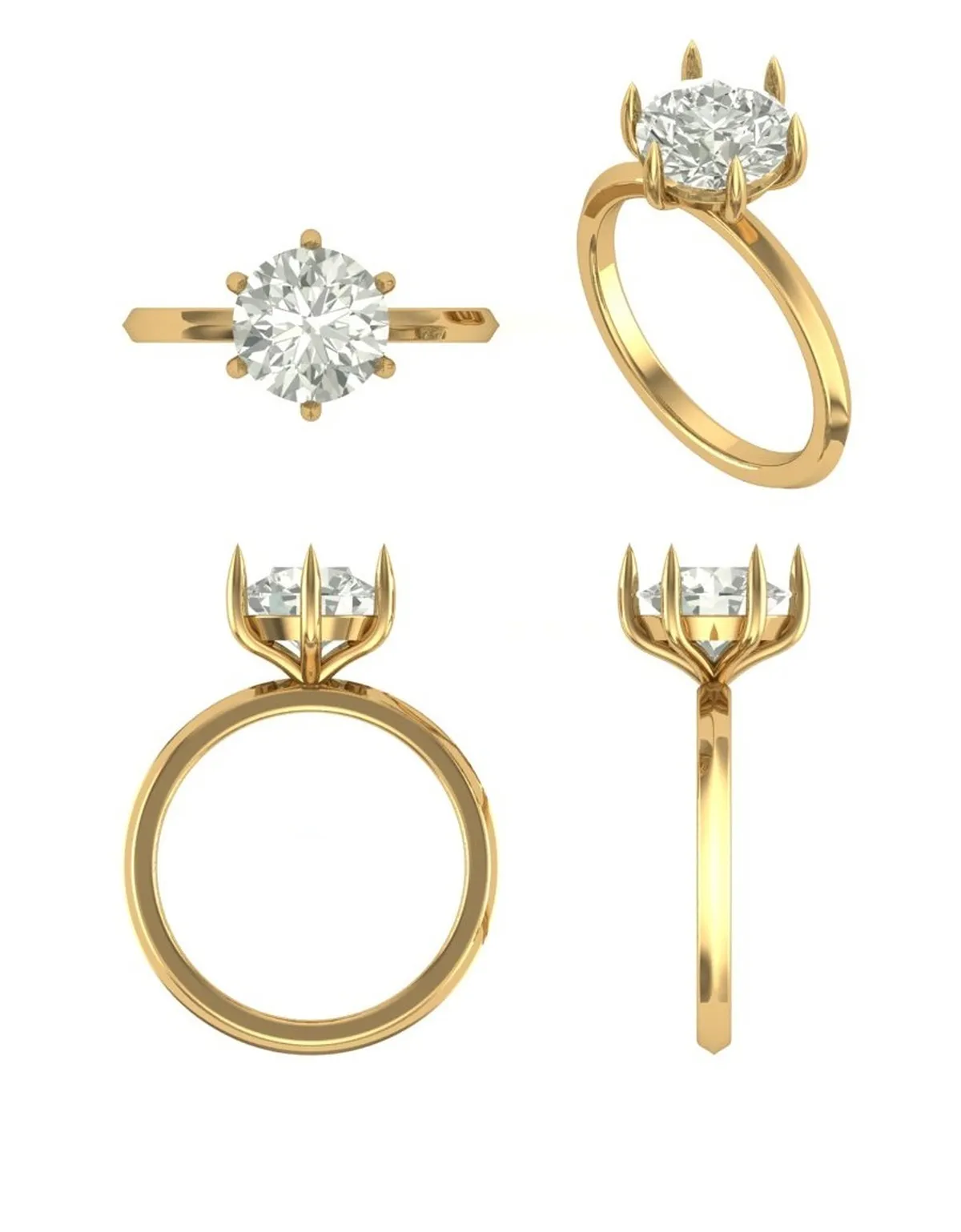 Round Diamond Solitaire Ring 