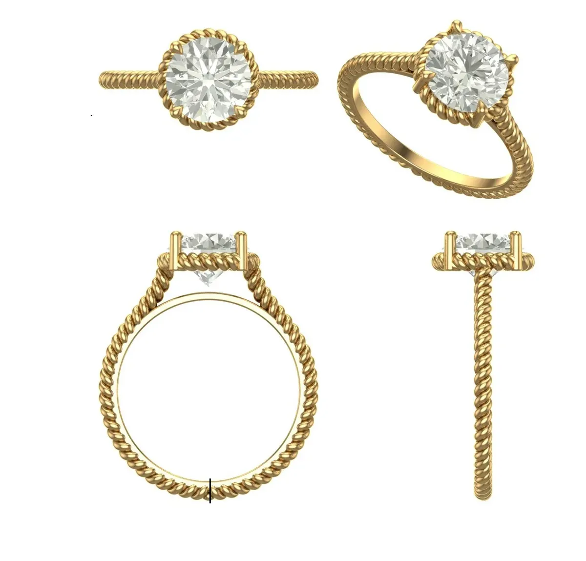 Round Diamond Solitaire Ring 
