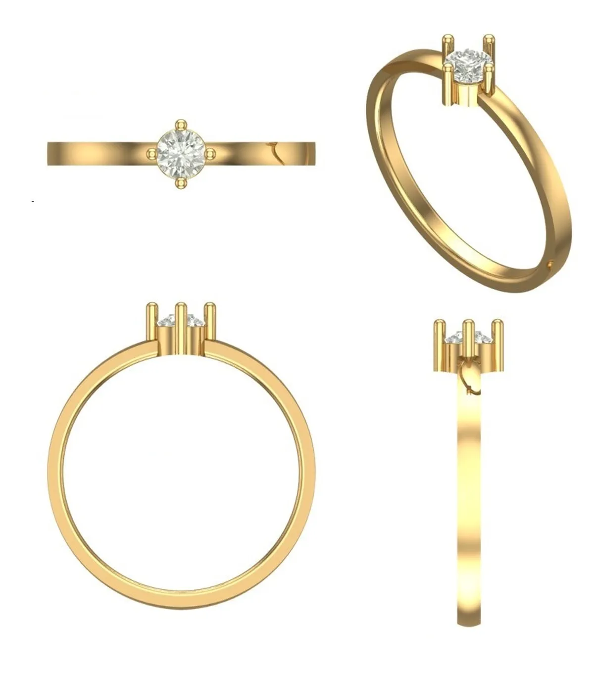 Round Diamond Solitaire Ring 