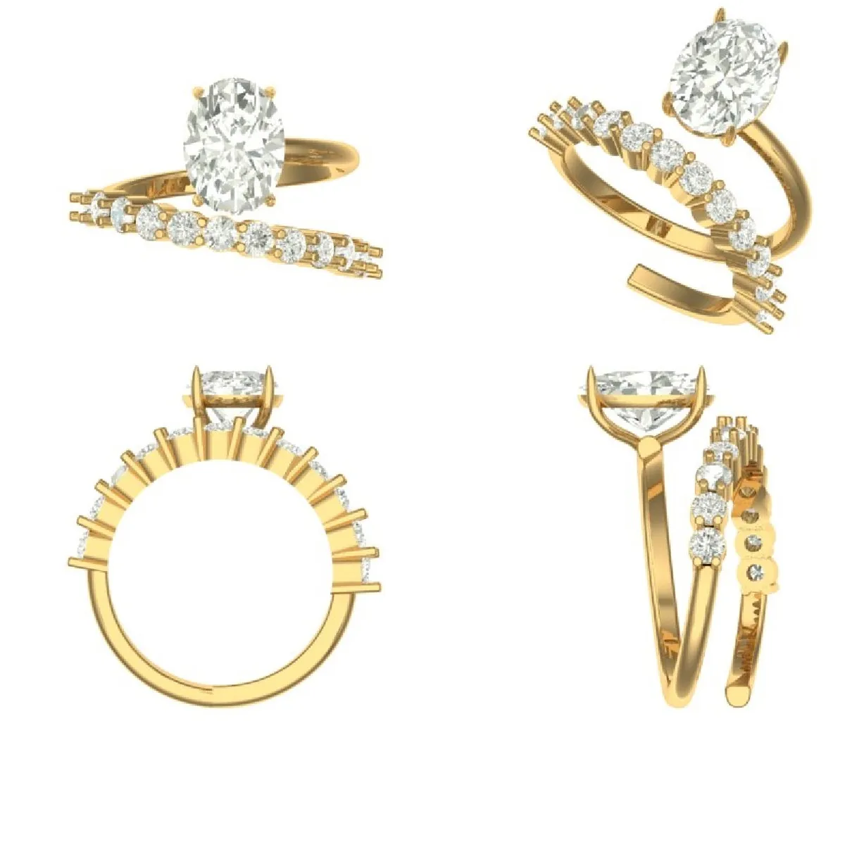 Cushion & Round Diamond Fashion Ring 