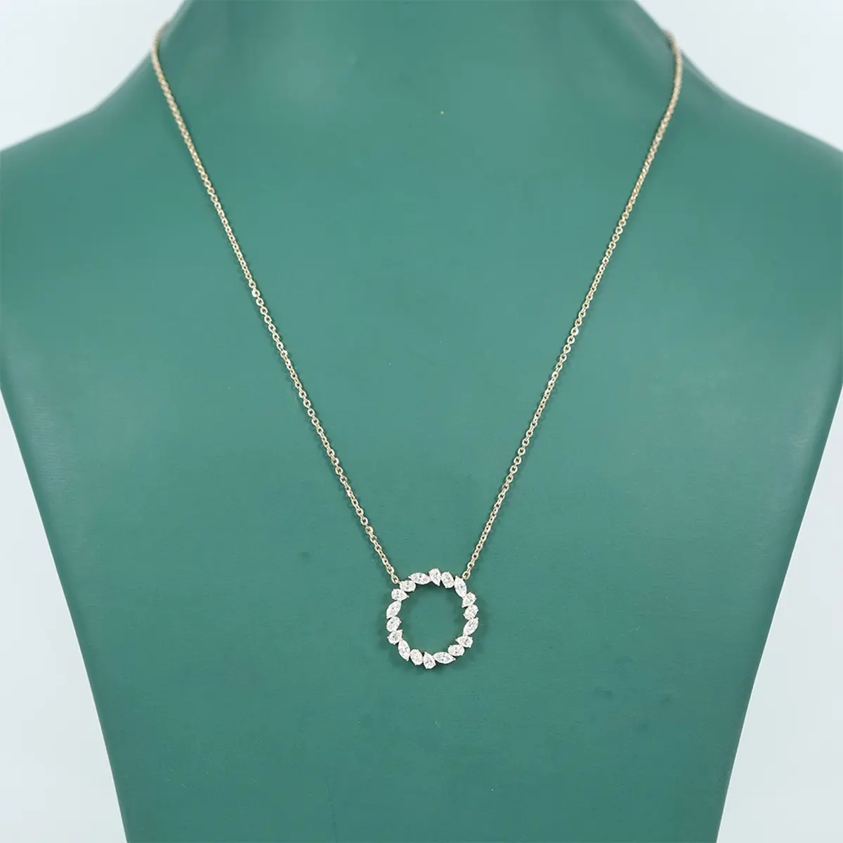 Pear, Oval & Marquise Diamond Fashion Necklace 